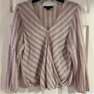 Sanctuary Women’s Sand Dune Striped Wrap Top, Multi Colored. Women’s Size M